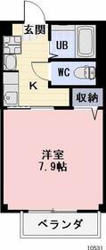 SUNNY COSMO(1K/2階)の間取り写真
