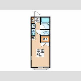 コーポ亀龍(ワンルーム/1階)の間取り写真