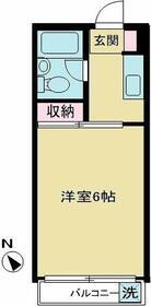 芦山グレイスマンション(1K/4階)の間取り写真