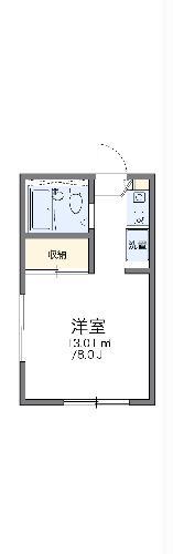 レオパレス中曽根Ⅰ(1K/2階)の間取り写真
