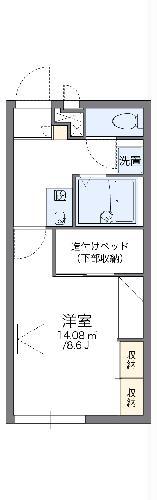 レオパレスヒイラギ(1K/2階)の間取り写真
