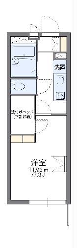 レオパレスリバーサイド天神(1K/3階)の間取り写真