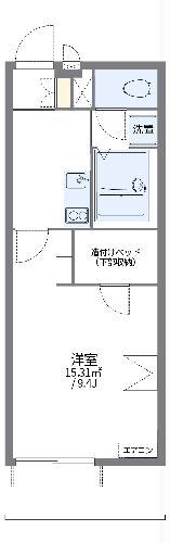レオパレス東たつみ(1K/2階)の間取り写真