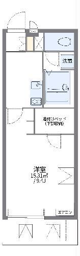 レオパレス東たつみ(1K/2階)の間取り写真
