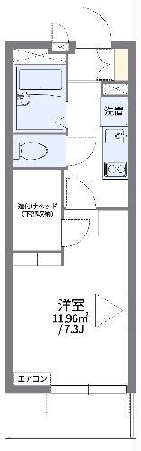 レオパレス柏原公園南(1K/3階)の間取り写真