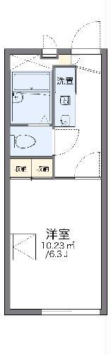 レオパレスRIVER PARK(1K/2階)の間取り写真