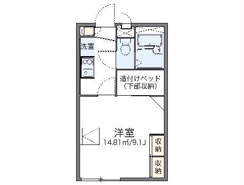レオパレスサンライズ(1K/2階)の間取り写真