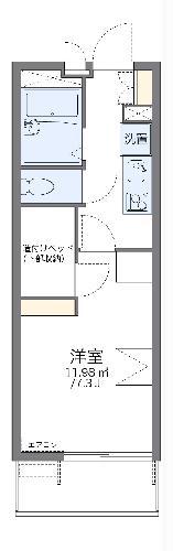 レオパレスグラシアス(1K/3階)の間取り写真