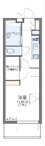 レオパレス丸根(1K/3階)の間取り写真