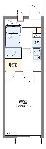 レオパレス里(1K/1階)の間取り写真