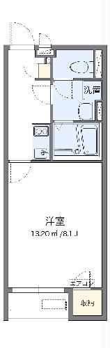レオネクスト東たつみⅡ(1K/1階)の間取り写真