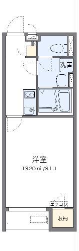 レオネクスト東たつみⅡ(1K/2階)の間取り写真
