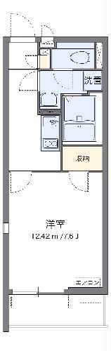 クレイノFUJIMI Ⅱ(1K/2階)の間取り写真