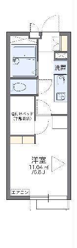 レオパレスセイント東砂(1K/2階)の間取り写真
