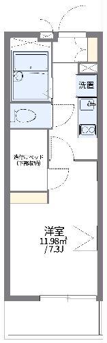 レオパレスイーストAGEⅠ(1K/3階)の間取り写真