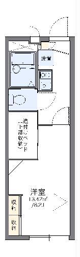 レオパレス東海中央(1K/2階)の間取り写真
