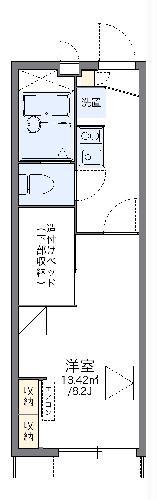 レオパレス月(1K/1階)の間取り写真