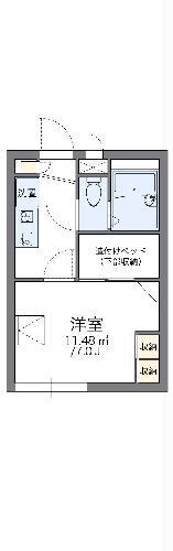 レオパレス九品(1K/2階)の間取り写真