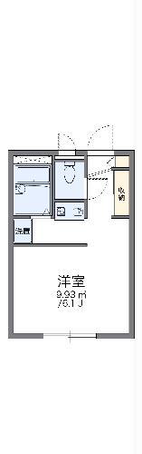 レオパレスPATIO(1K/1階)の間取り写真