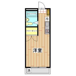 TKレジデンスⅡ(1K/1階)の間取り写真