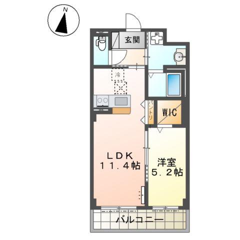 千葉市中央区都町マンション(1LDK/1階)の間取り写真