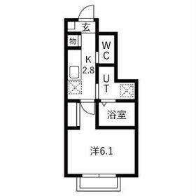 コンフォーティア三里塚(1K/1階)の間取り写真