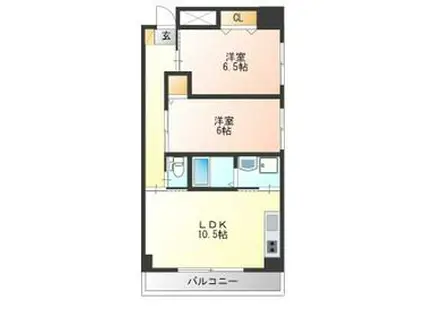 LOTUS MARSH元今泉(2LDK/3階)の間取り写真