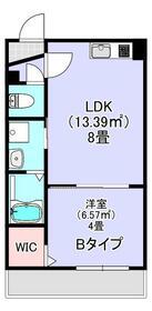 BR茂原Ⅱ(1LDK/1階)の間取り写真