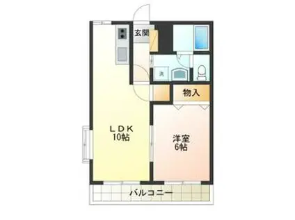 ナインズシャトーⅠ(1LDK/3階)の間取り写真