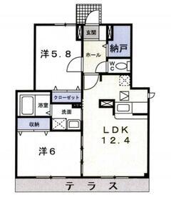 アルキテット(2LDK/1階)の間取り写真