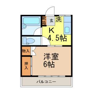 フォーユーハイツ(1K/3階)の間取り写真