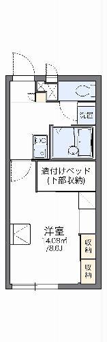 レオパレスサンフォレストⅡ(1K/1階)の間取り写真