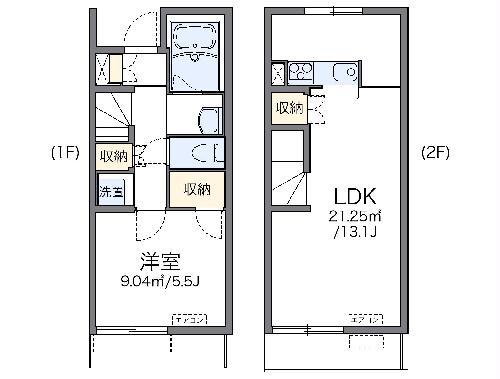 レオネクストコスモス(1LDK/1階)の間取り写真