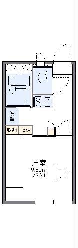 レオパレスRYOU(1K/1階)の間取り写真