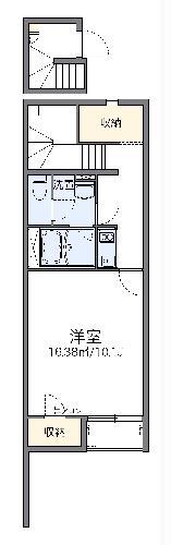レオネクストメルヘンパルク(1K/2階)の間取り写真