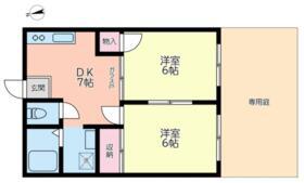 マンション浅谷(2DK/1階)の間取り写真
