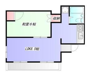 石田コーポ(1LDK/5階)の間取り写真