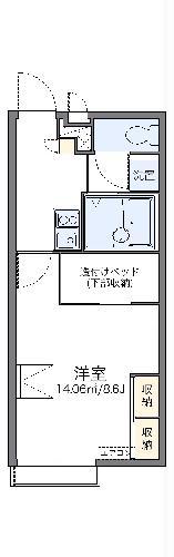 レオパレスパストラル葉山(1K/2階)の間取り写真