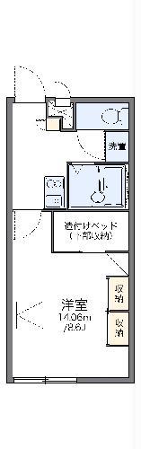 レオパレス冨田(1K/1階)の間取り写真
