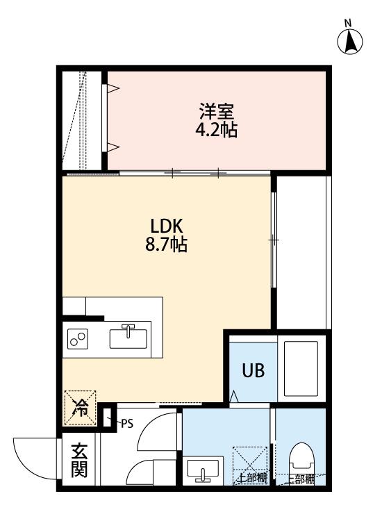 ROBOT HOME 北綾瀬(1LDK/1階)の間取り写真