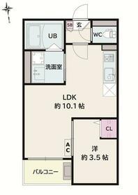 JACK TODANISHIⅠ(1LDK/1階)の間取り写真