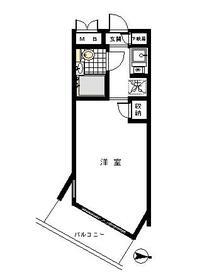 ドム登戸2(ワンルーム/3階)の間取り写真