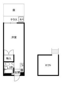 サンパレス大泉学園(ワンルーム/1階)の間取り写真
