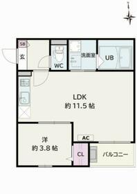 JACK HAKUSUIⅠ(1LDK/1階)の間取り写真