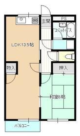 コーポ希望11(1LDK/2階)の間取り写真