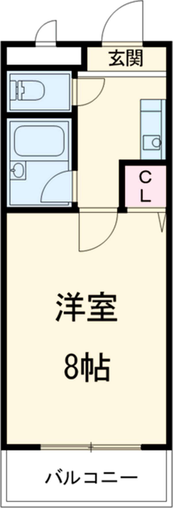 ジュネス丸池(1K/4階)の間取り写真