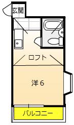 ベルジェール(ワンルーム/2階)の間取り写真
