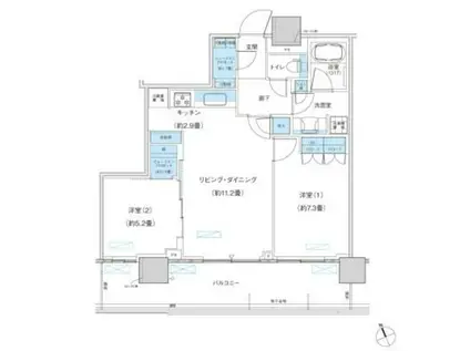 パークシティ柏の葉キャンパス ザ・ゲート(2LDK/31階)の間取り写真