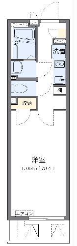 レオネクストラブバード(1K/2階)の間取り写真