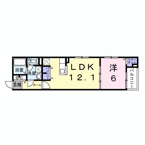 LE・CADRE(1LDK/3階)の間取り写真